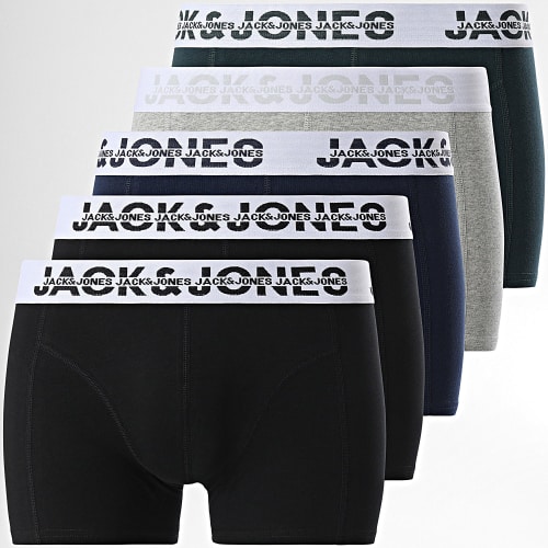 Lot De 5 Boxers Dallas Noir Bleu Marine Vert
