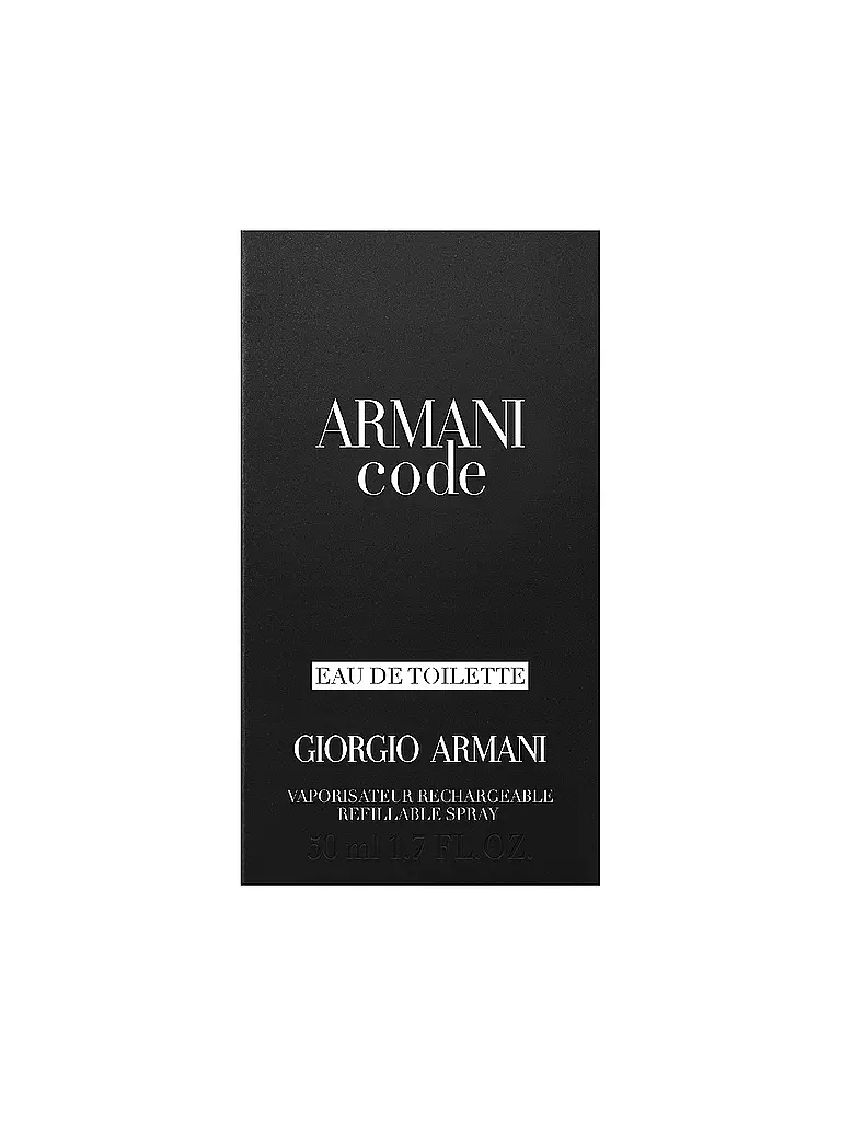 GIORGIO ARMANI Code Eau de Toilette 50ml Nachfüllbar keine Farbe