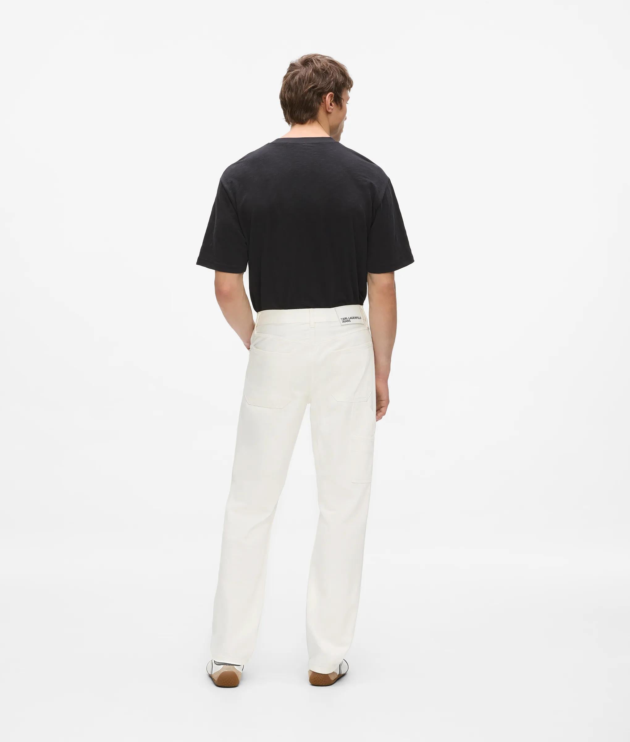 Witte rechte timmermansjeans
