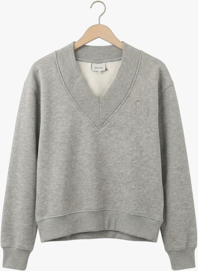 grijze dante6 sweater nox cropped v-neck sweater