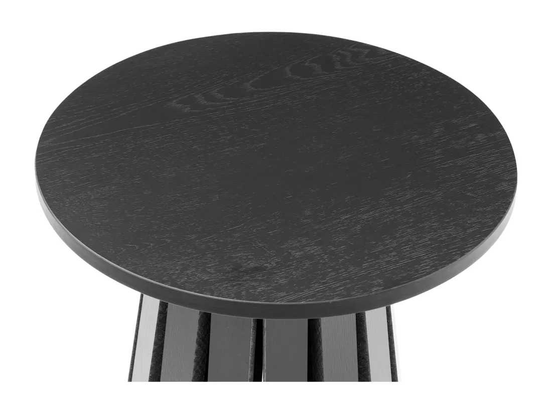 Table d'appoint ronde style scandinave noire LIV