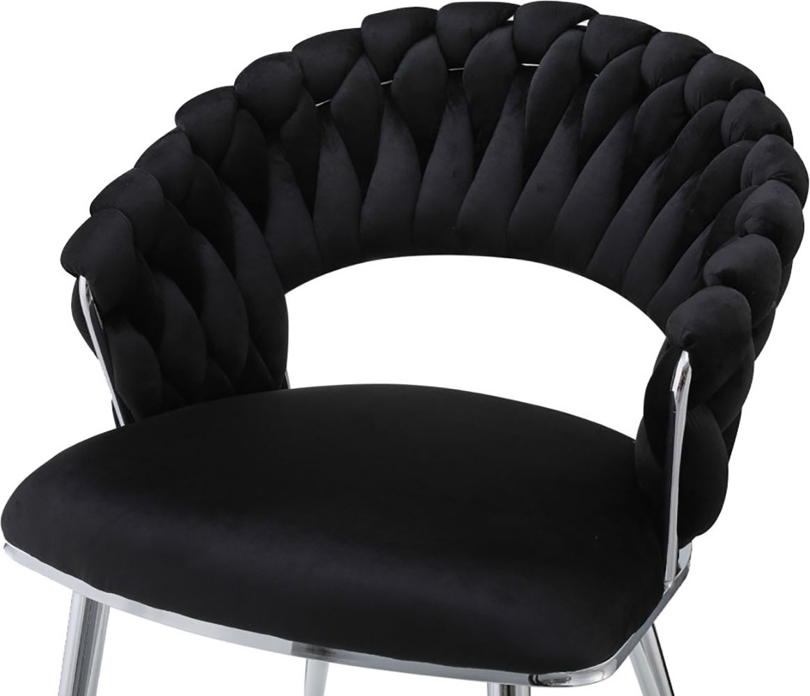 Kayoom Polsterstuhl »Stuhl Finesse 125 2er-Set, TOPSELLER! Flechtverarbeitung am Rücken« (Set) 2 Stk.2-er Set, angesagter Flechtoptik, bequem und stabil