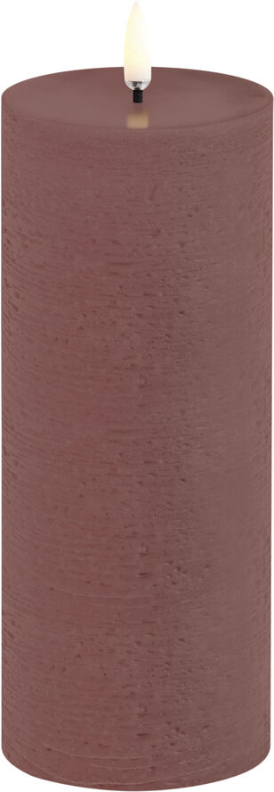 Uyuni LED pillar candle, Terracotta, Rustic, 7,8x20,3 cm Terracotta