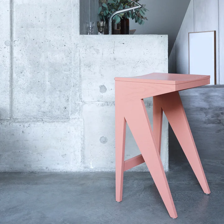 OUT Objekte unserer Tage - Schulz Barhocker 65 cm, Esche, smaragd