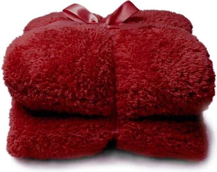 Unique Living plaid Teddy rood 150 x 200 cm