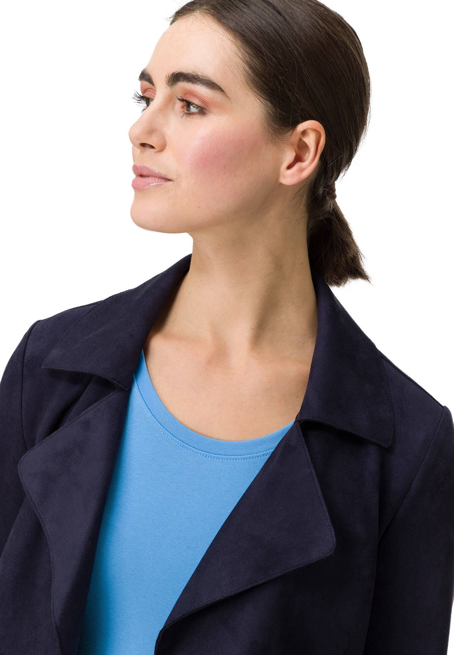 zero| Damen Blazer in Lederoptik