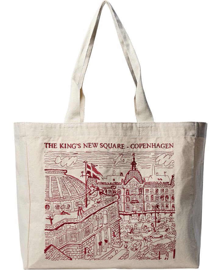 Magasin du Nord Collection Iconic Tote Bag Kings New Square 1O - Small Kings new square emb red