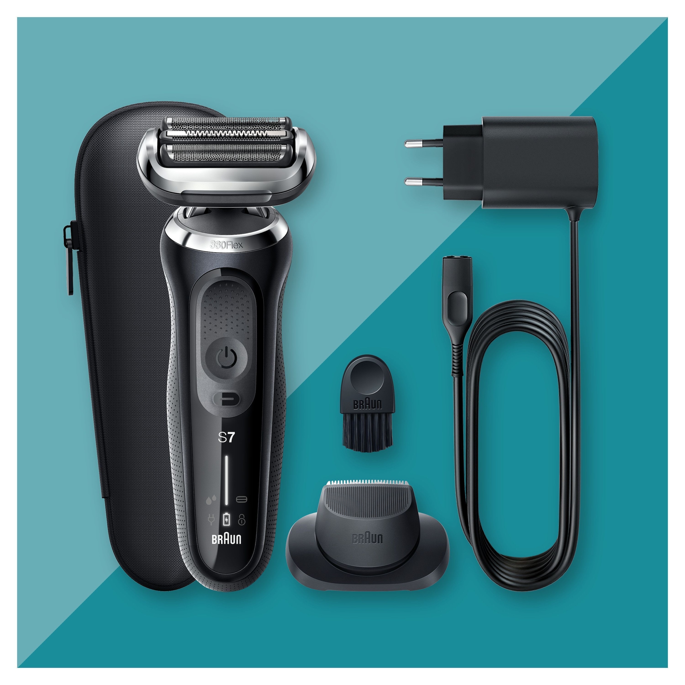 Braun Elektrorasierer »Series 7 71-N1200s« 2 Stk. Aufsätze SmartClick-Präzisionstrimmer 360° Flex, Wet&Dry
