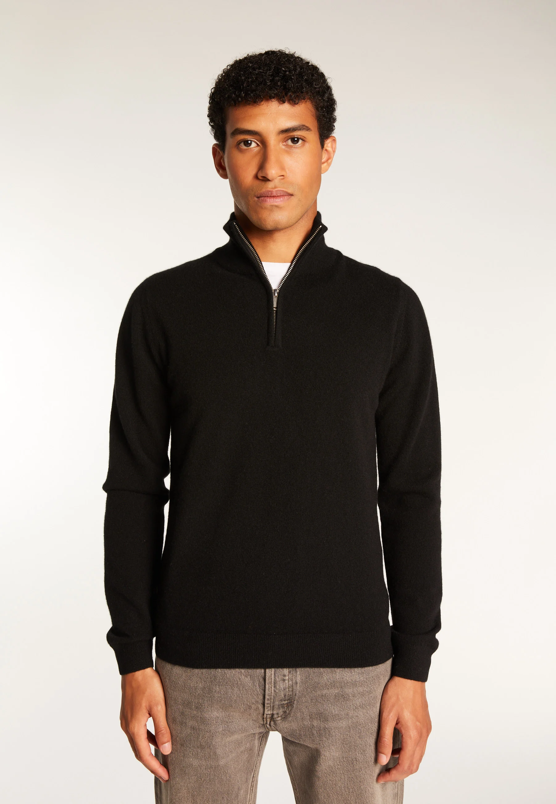 EMILEAH24 - Pull camionneur en cachemire | Noir