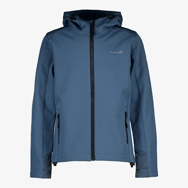 Mountain Peak kinder softshell jas blauw