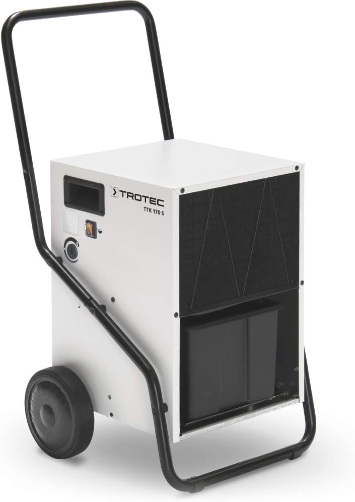 TROTEC Luftentfeuchter TTK 170 S – Leistung 50 L/Tag – Fläche 180 m² / 450 m³ – Bautrockner – für große Räume