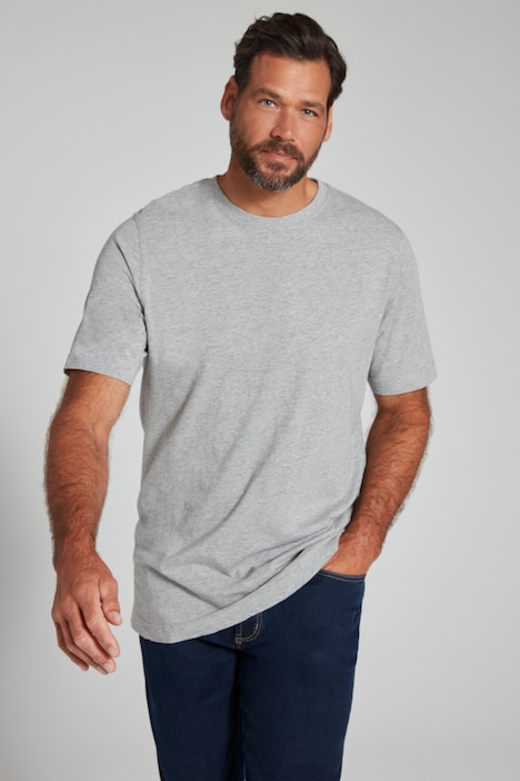 T-Shirt, Basic, Rundhals, gekämmte Baumwolle, bis 8XL