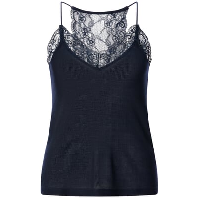 Damen-Spitzentop, Dunkelblau