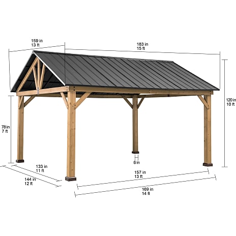 Cedertræ pavillon - 404cm x 465cm