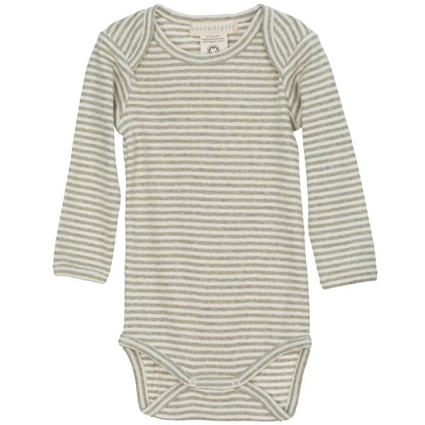 Baby Stripe Body Sage/Ecru - Serendipity → Luksusbaby.dk