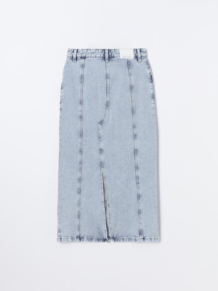 Saia jeans longa - Azul