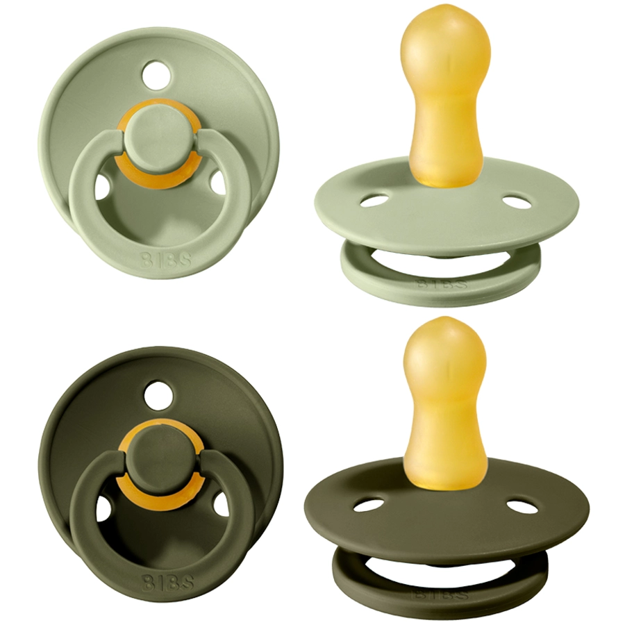BIBS® Schnuller Colour Sage  Hunter Green 6-18 Monate, 4 Stk.