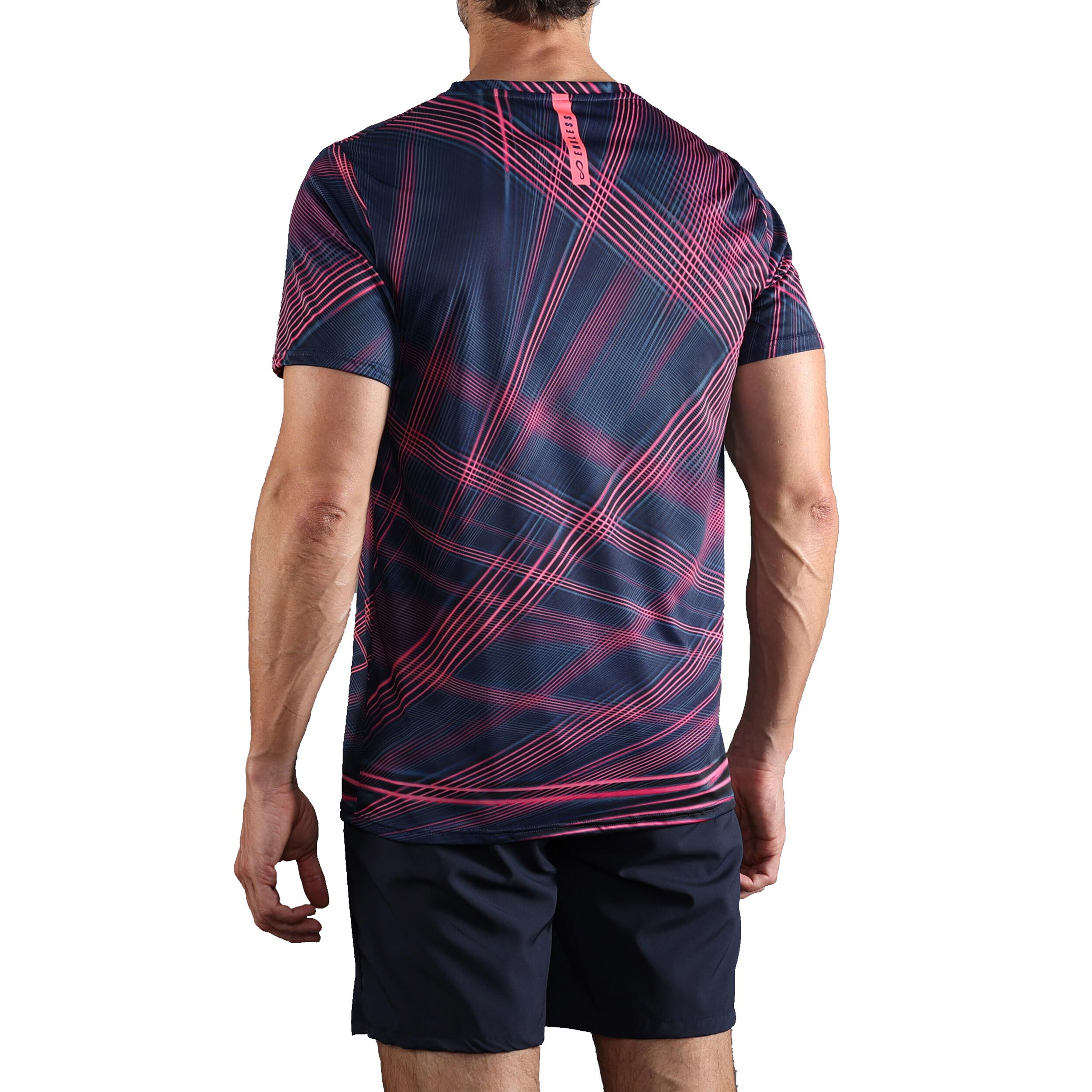 Endless Ace Orbital T-shirt Hommes - Bleu , Corail