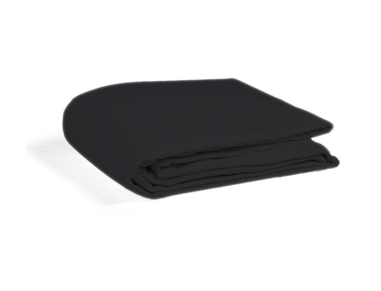 TERRE DE NUIT - Drap plat noir 100% coton 180x290