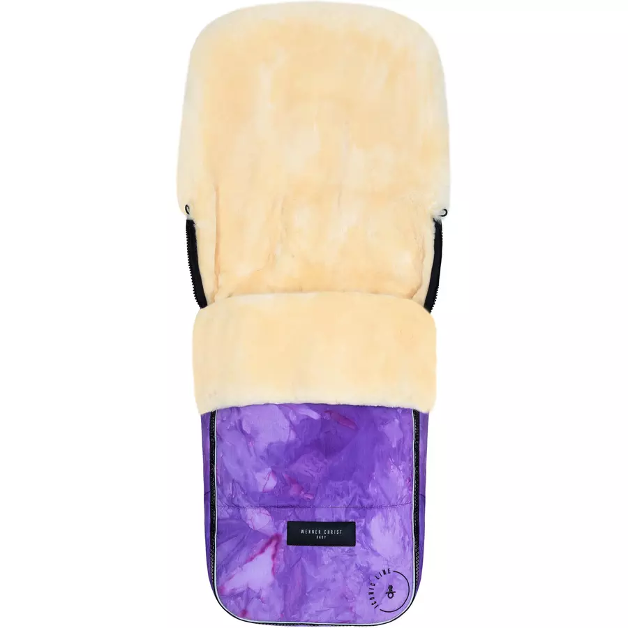 Werner Christ Baby Lammfellfußsack FLIMS ICONIC LINE Batik-Violet