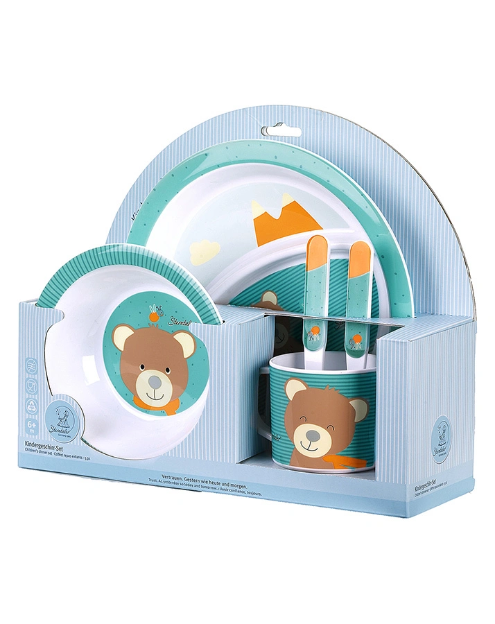 Kindergeschirr-Set BÄR BEN 5-teilig in blau