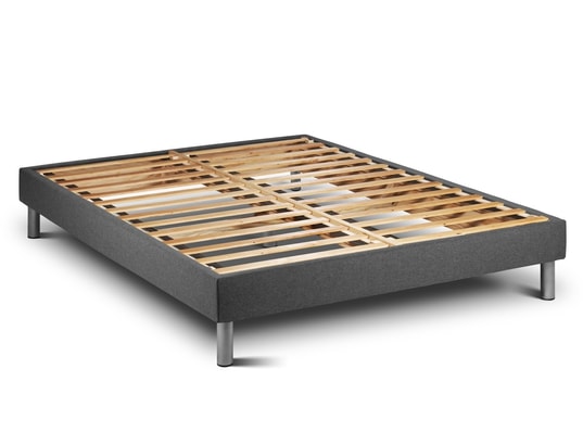 VITALIT LITERIE - Sommier 180 x 200 Sommier kit vital'som gris 180 x 200 cm