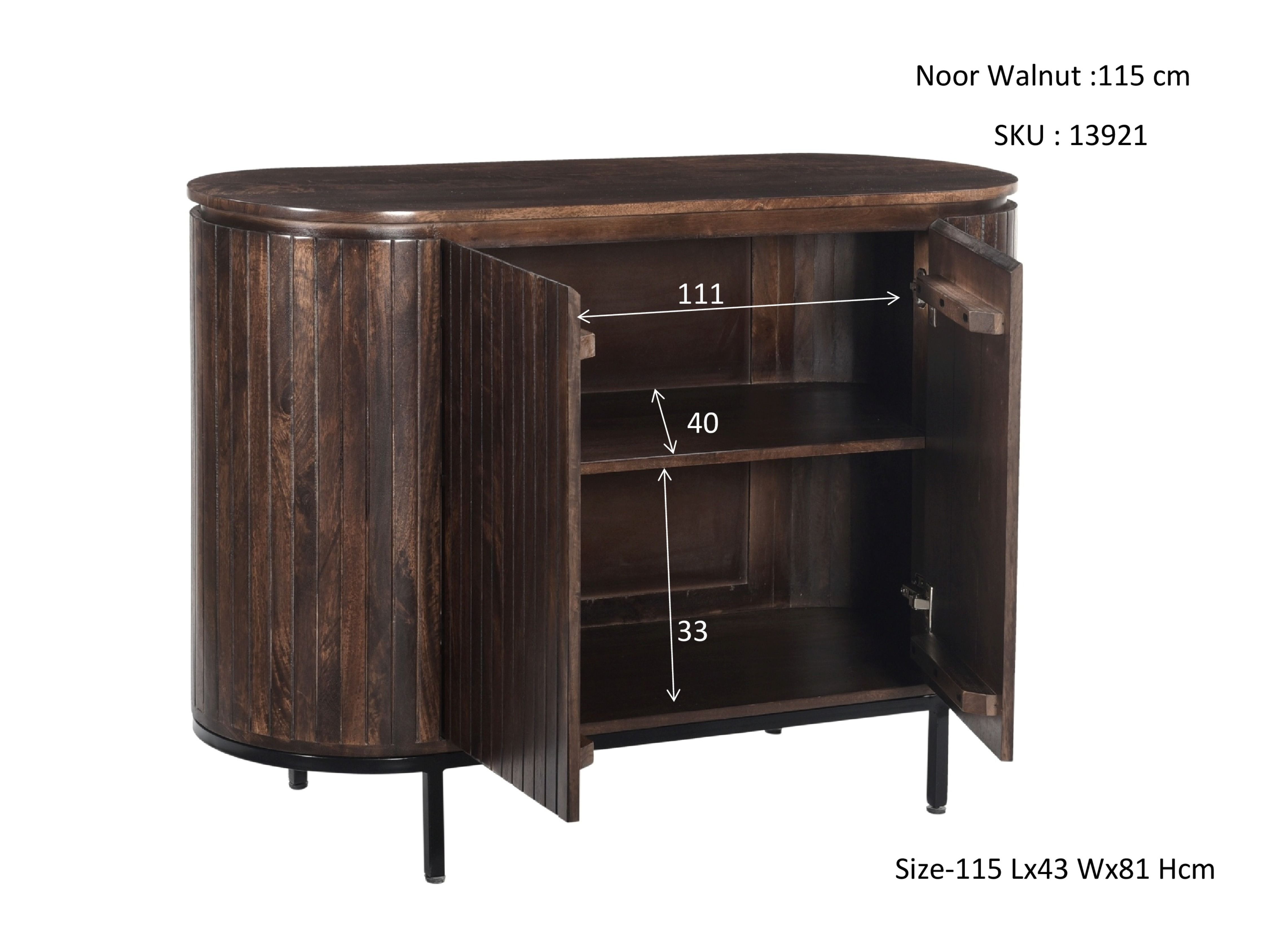 Dressoir Noor B115 x D43 x H81 cm