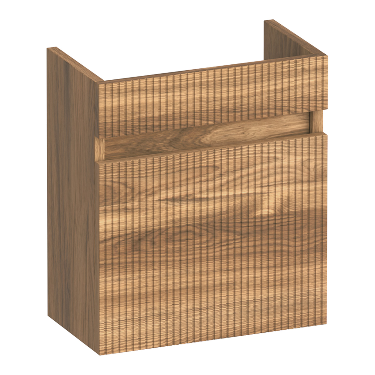 Brauer Joy Wavy fonteinkast met ribbelfront 40cm linksdraaiend honey