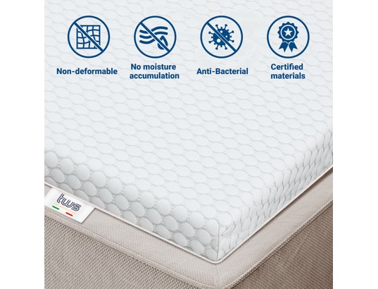 THE WHITE STONE - Sur matelas Surmatelas memory foam orthopédique pour lit double 220x220