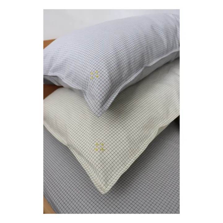 Camomile London Drap housse Blue Check | Bleu