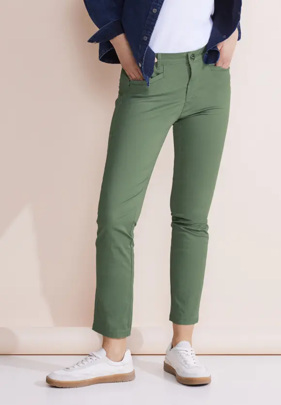 Casual Fit Twill Hose - dry salvia green