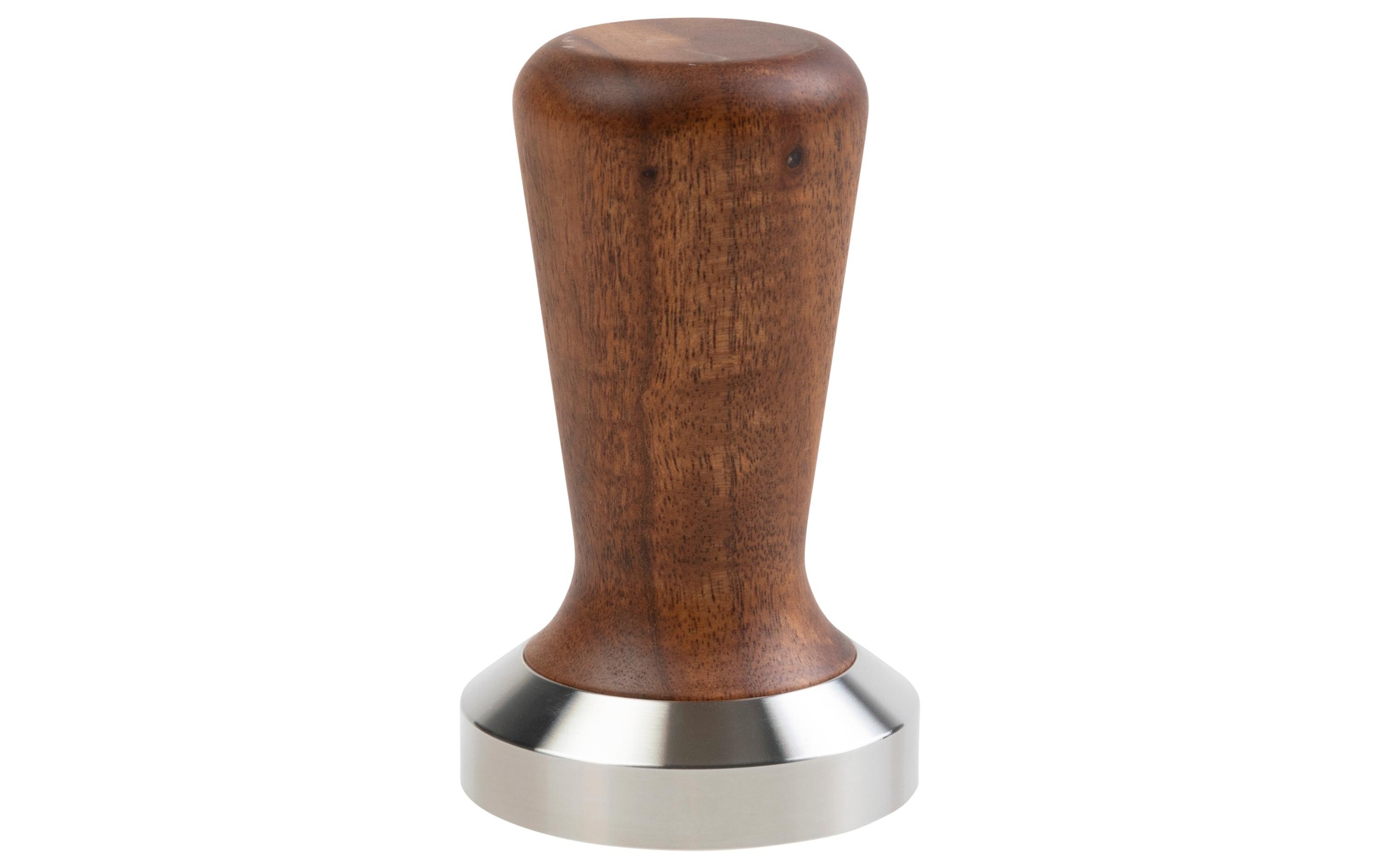Tamper Akazie, 53 mmKaffee-Tamper zum Verdichten des Kaffeepulvers im Sieb
