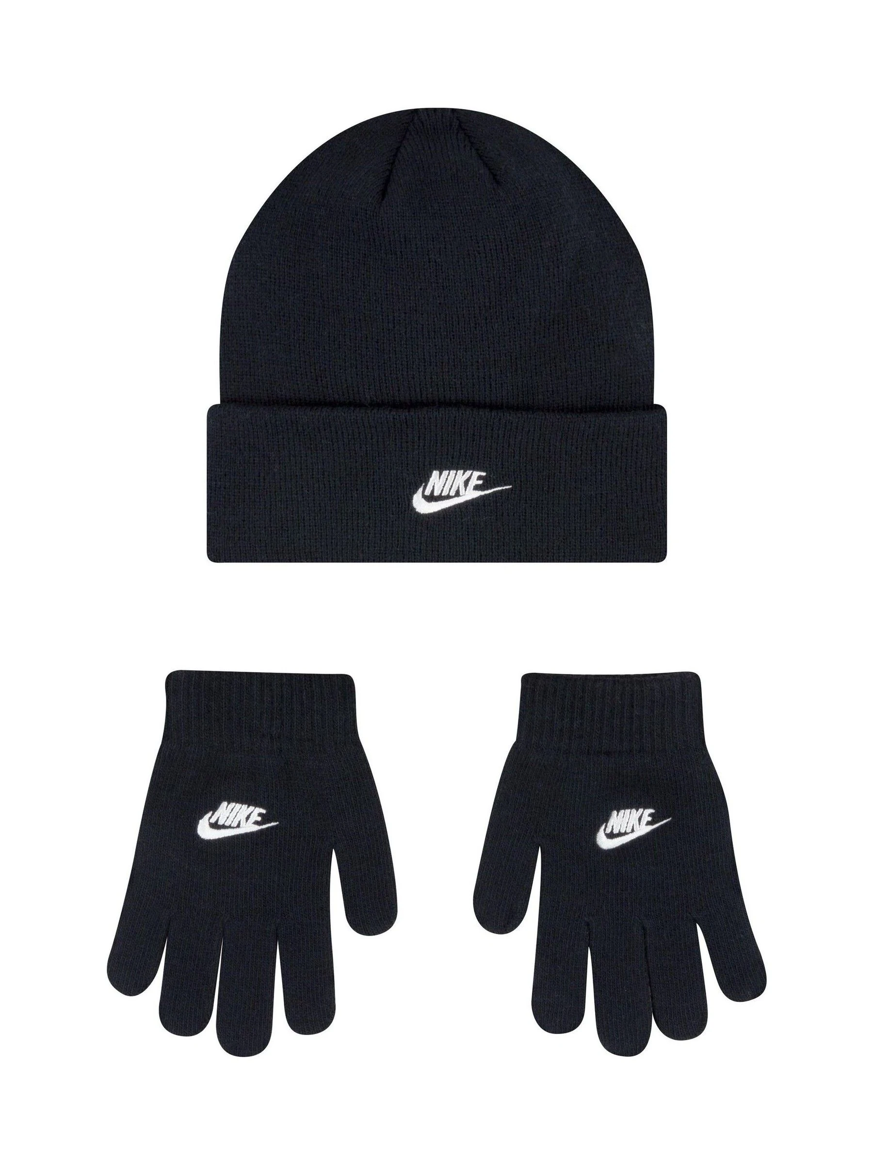 Zwart - Nike Club Beanie and Glove Set