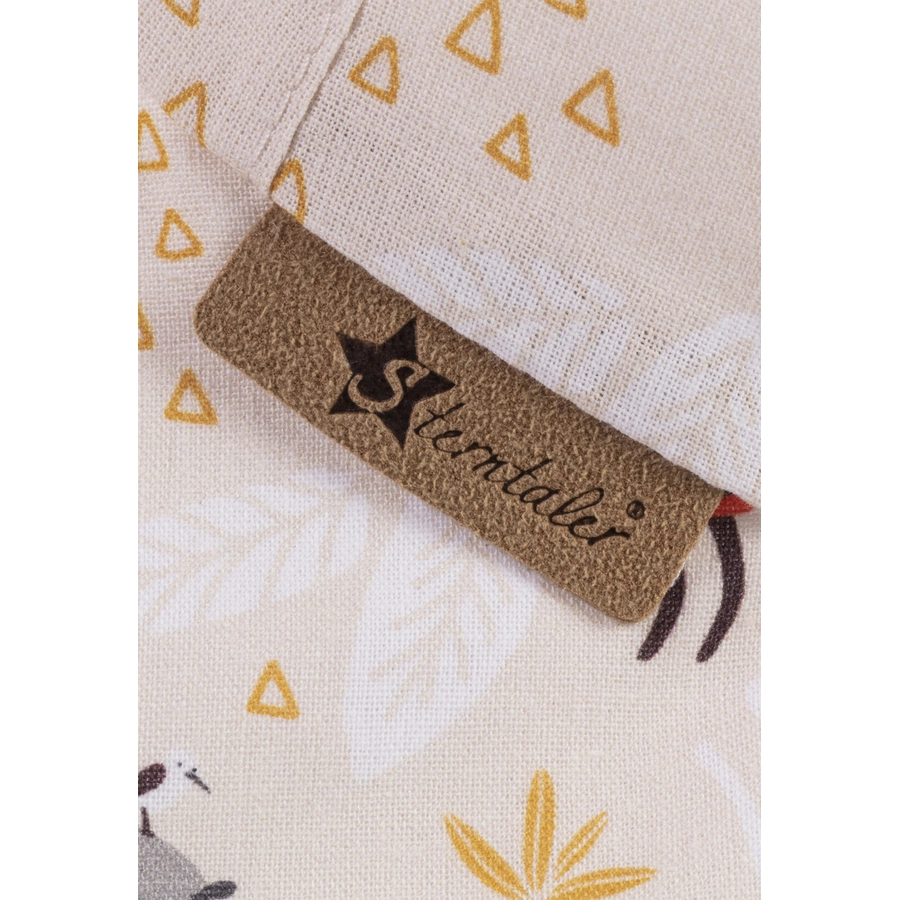 Sterntaler Schirmmütze mit Nackenschutz Zootiere beige