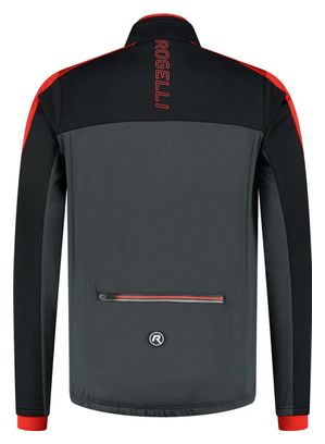 Veste Velo Hiver Rogelli Freeze - Homme - Gris/Noir/Rouge