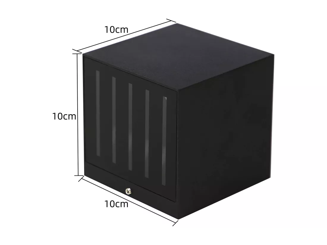 NETTLIFE 2 pièces Applique murale LED Intérieur & Extérieur - Noir Lampe extérieure IP65 Etanche Applique extérieure 3000K Blanc froid Up Down 10W