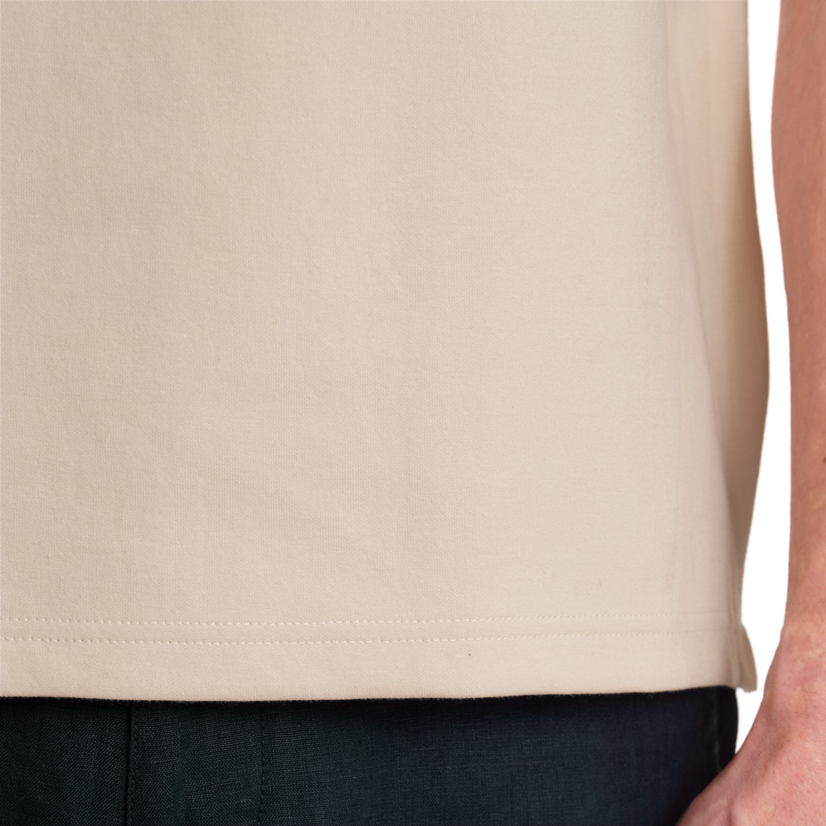 Jonas Nielsen Herren T-Shirt aus Sweat beige