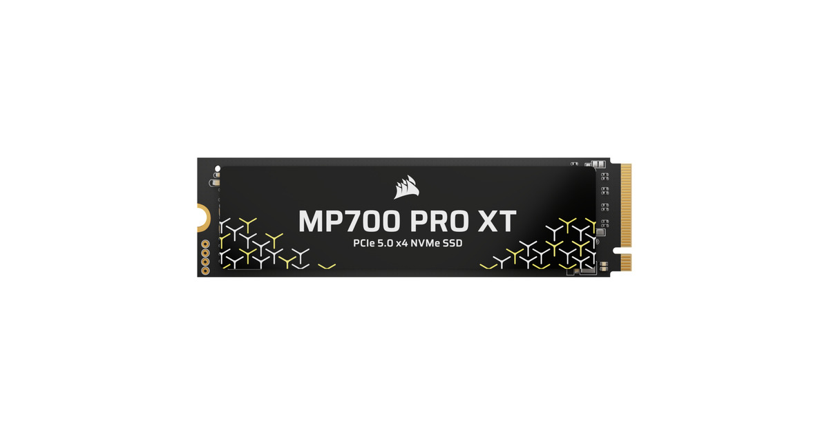 CorsairMP700 PRO XT 4 TB SSD  (Zwart, PCIe Gen5 x4 NVMe 2.0, M.2 2280, 3D TLC NAND)