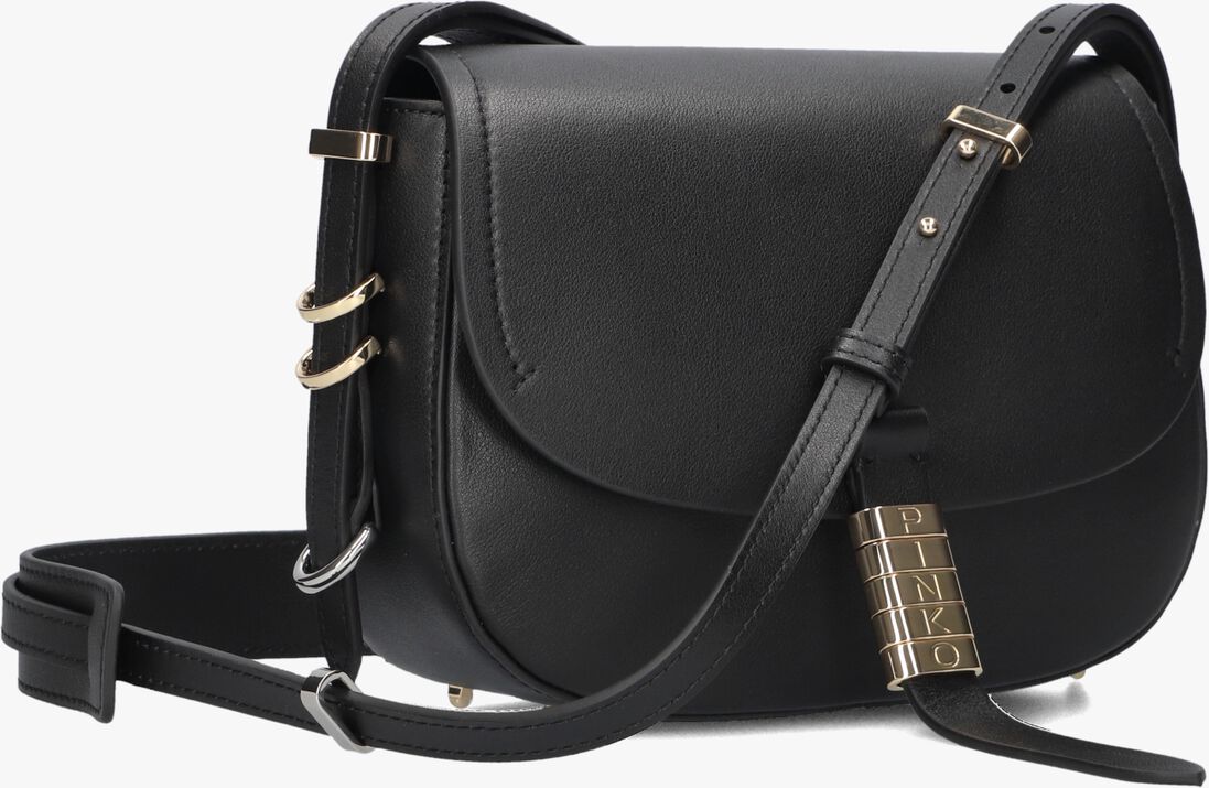 zwarte pinko schoudertas saddle mini