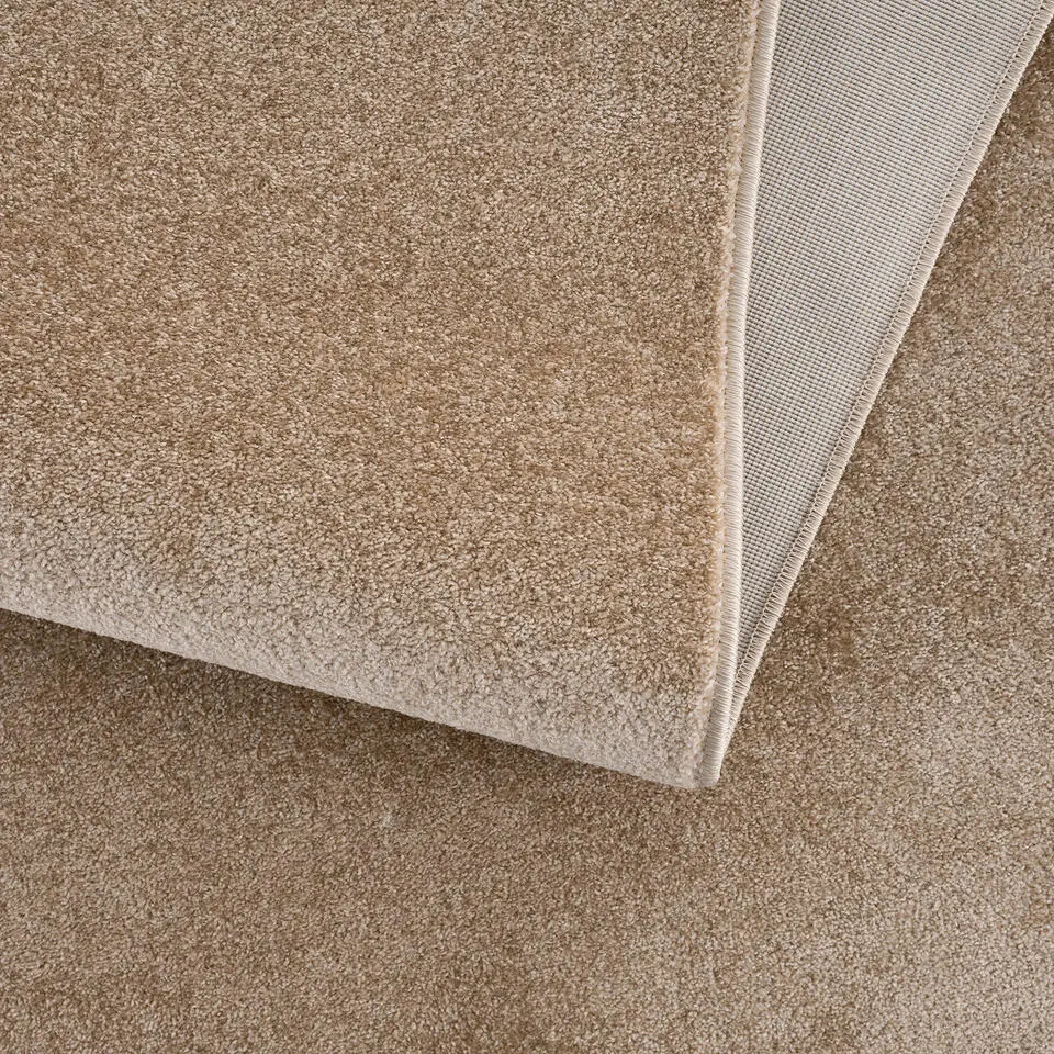 Uni Effen Laagpolig Vloerkleed Modern Beige - 140x200 CM