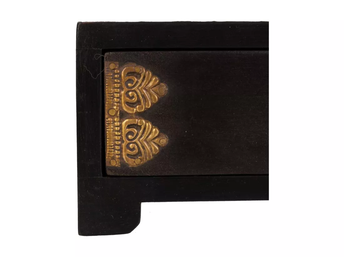 Coffret à bijoux en bois et métal marron 20x8x8,5h