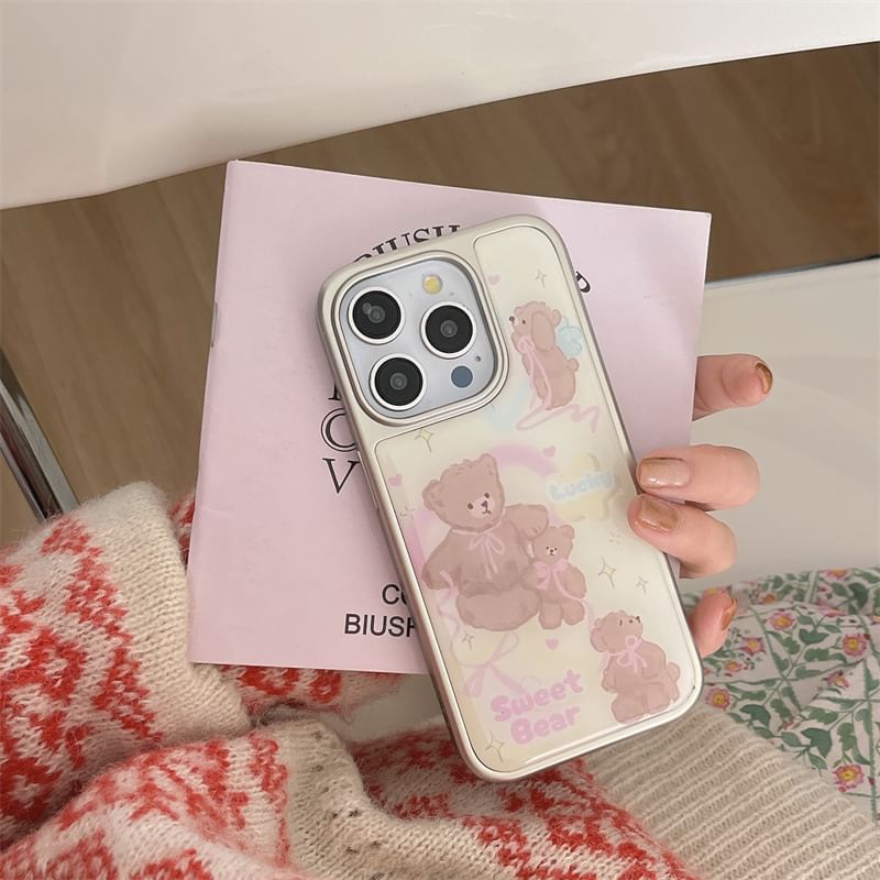 Elliure - Bear telefoonhoesje - iPhone 16 Pro Max / 16 Pro / 16 Plus / 16 / 15 Pro Max / 15 Pro / 15 Plus / 15 / 14 Pro Max / 14 Pro / 14 Plus / 14 / 13 Pro Max / 13 Pro / 13 / 13 Mini