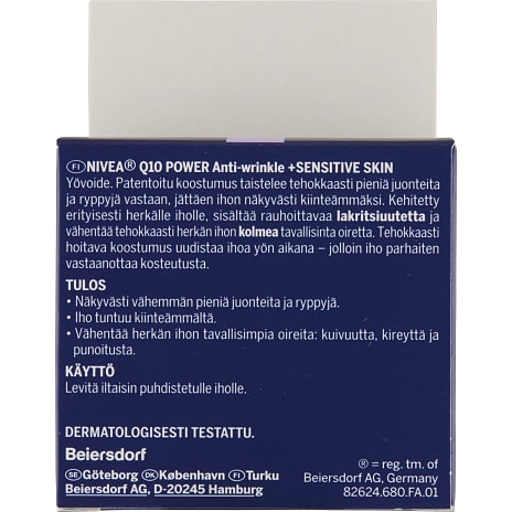 Anti-rynke natcreme sensitiv hud parfumefri