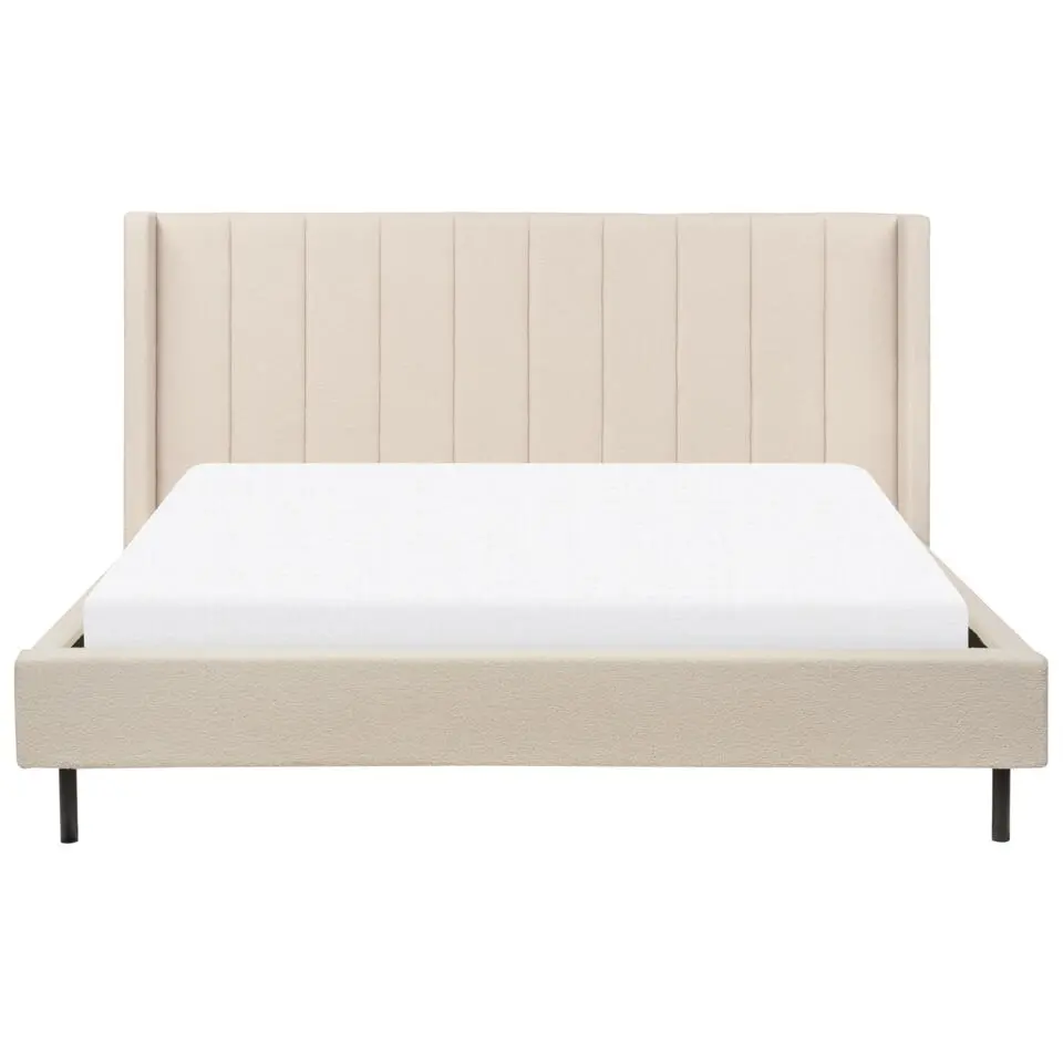 VILETTE - Tweepersoonsbed - Beige - 180 x 200 cm - Bouclé