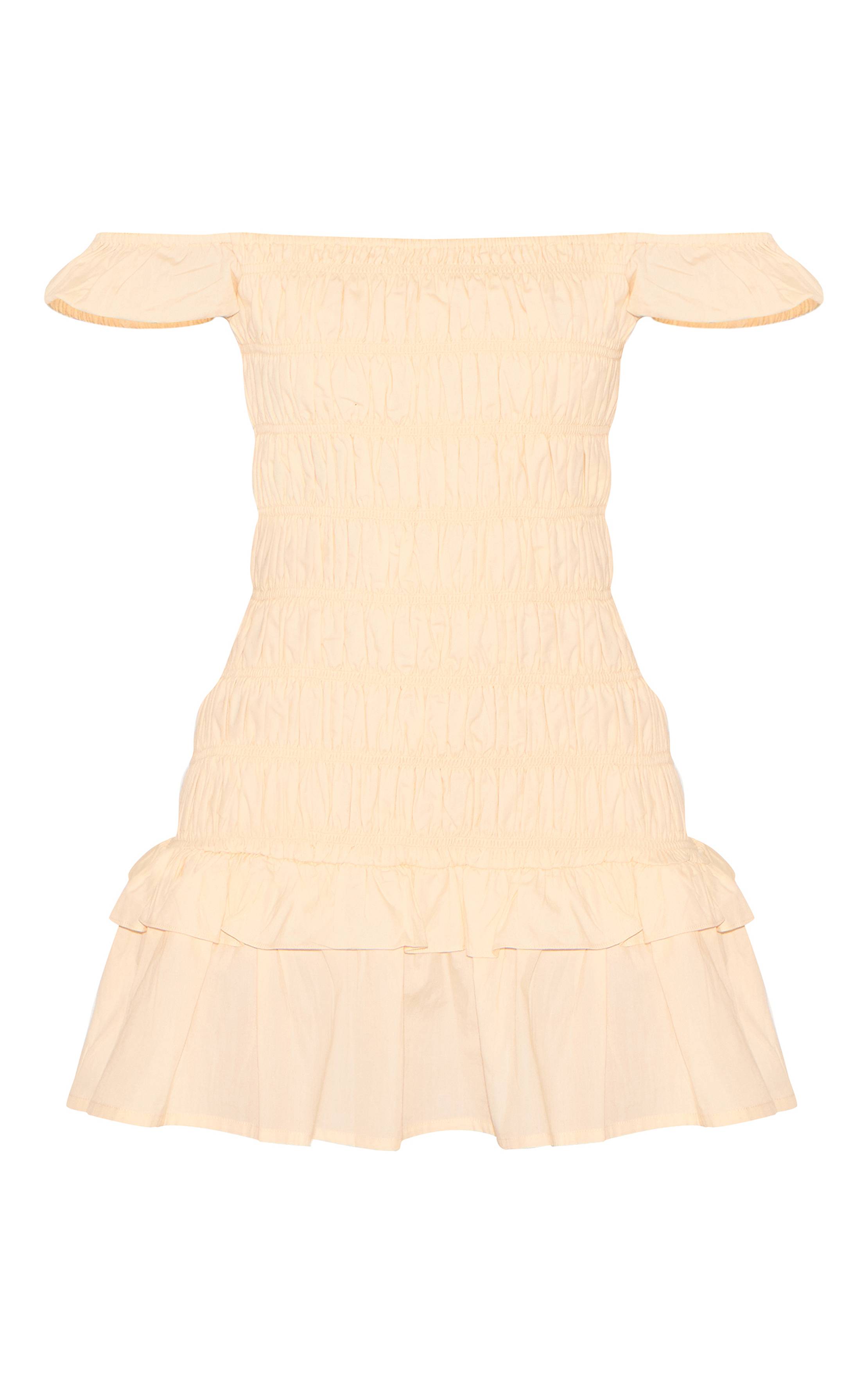 Crème Robe Droite À Détail Corset Avec Lien