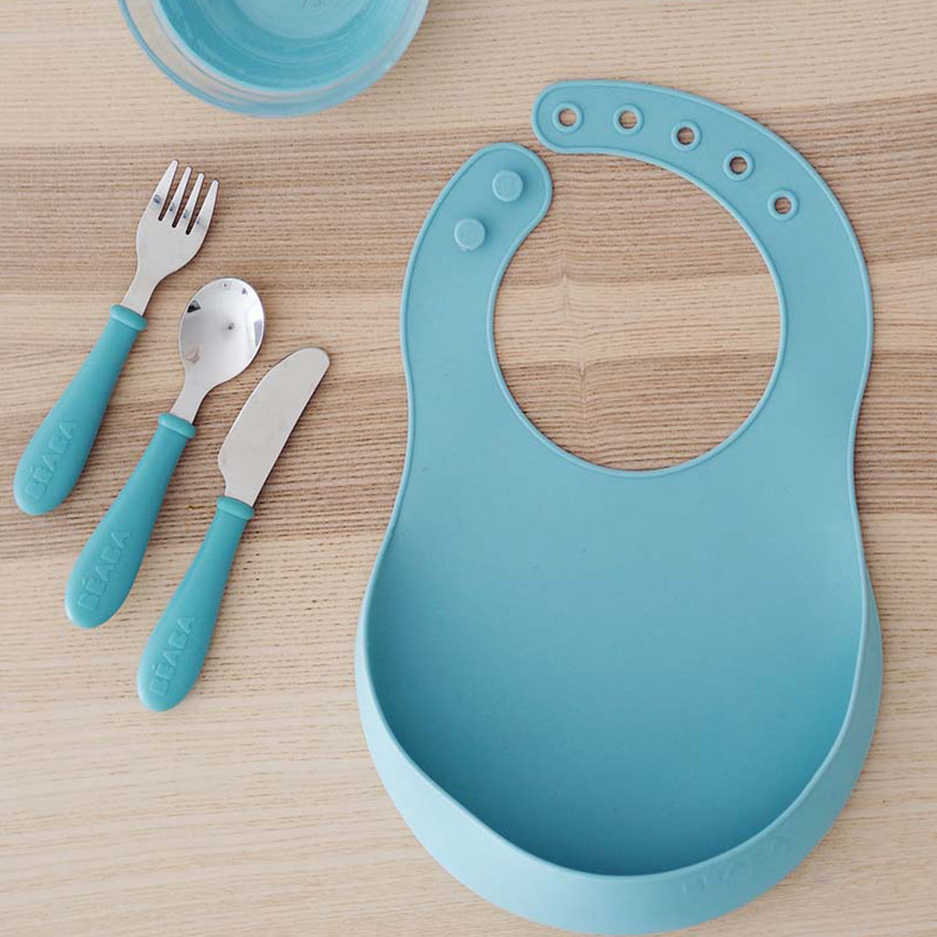 Bavoir en silicone - Airy Green