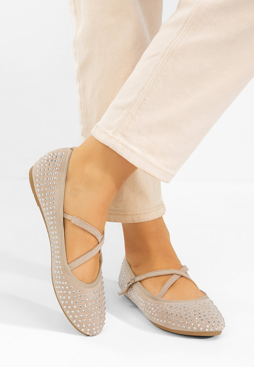 Ballerines à bride beige Karemy