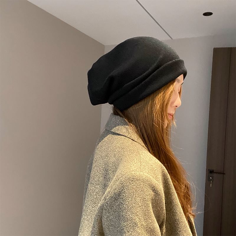 Nikifa - Effen multi-way gebreide sjaal / muts