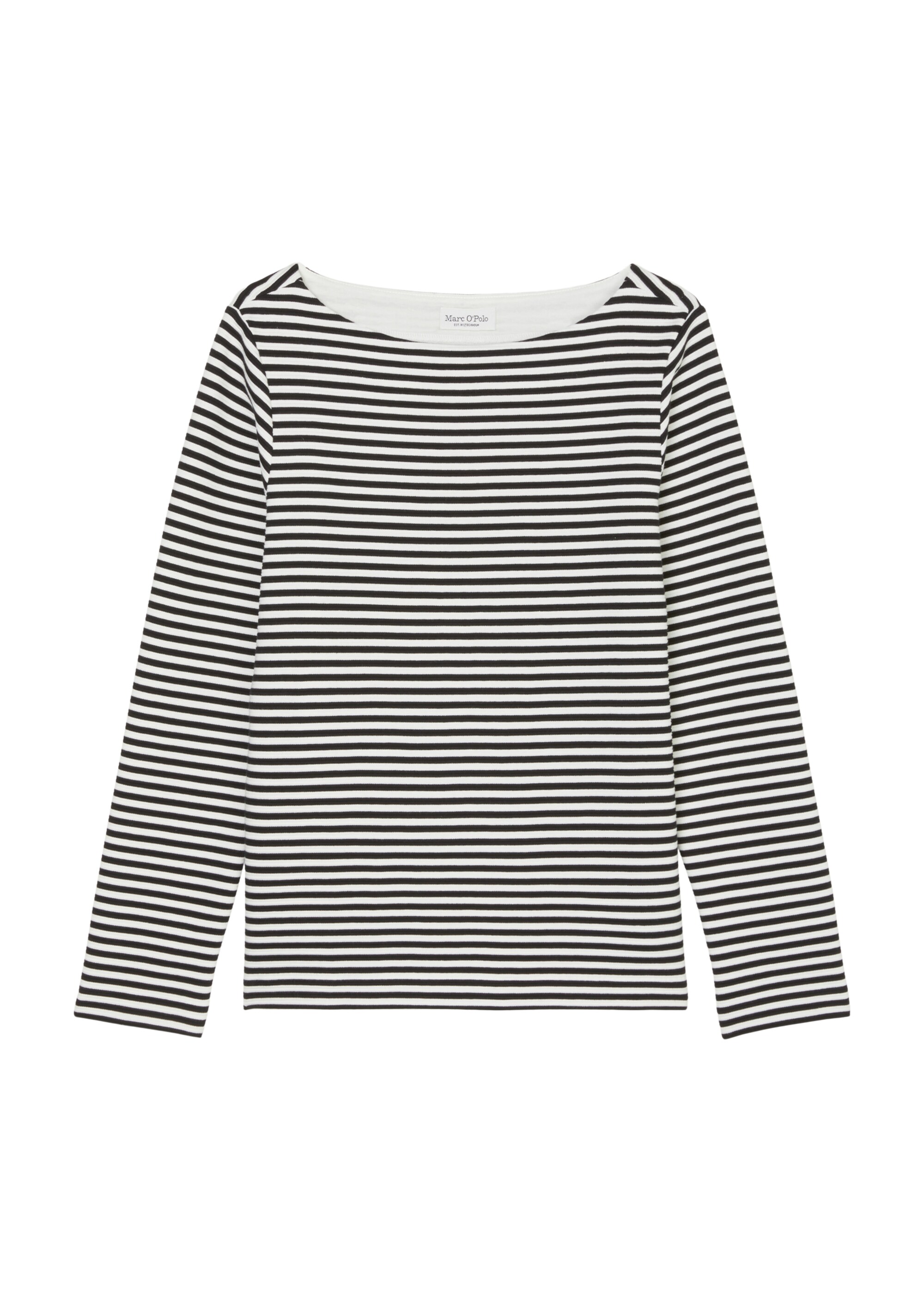 Streifen-Longsleeve regularaus Ottoman-Jersey