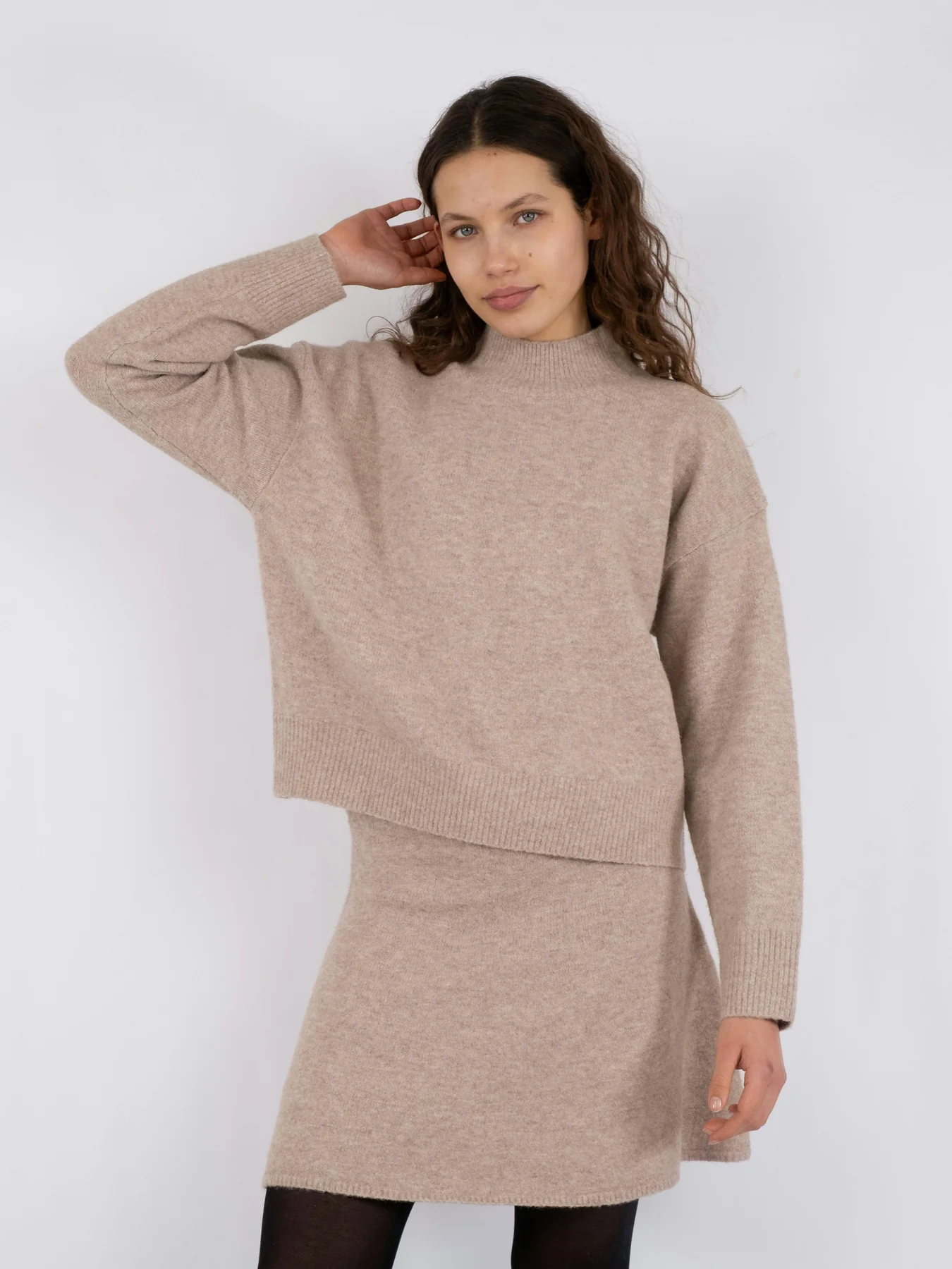 Neo Noir Paulina Knit Blouse sand melange